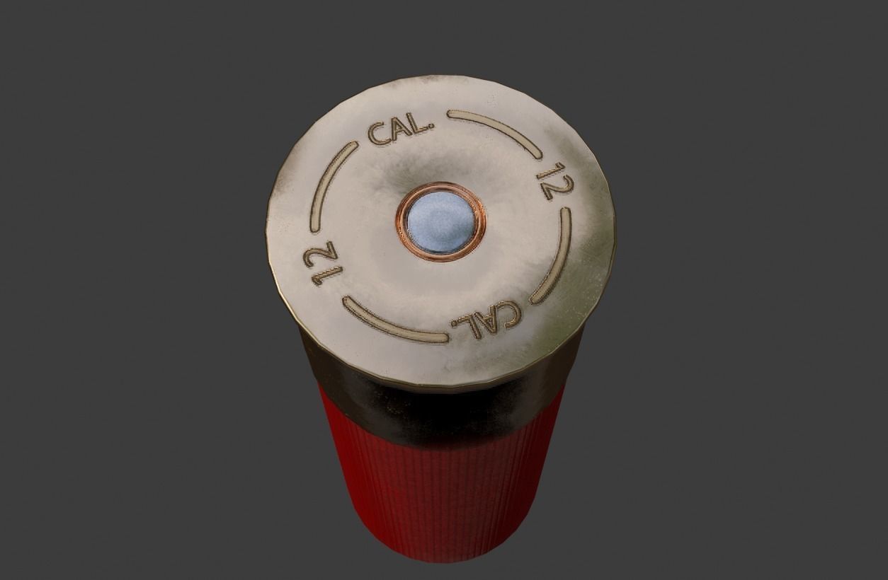 Shotgun ammo Low-poly 3D model_5