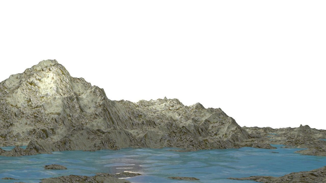 NMA Island Rock 001 Erode Preset 01 Low-poly 3D model_3