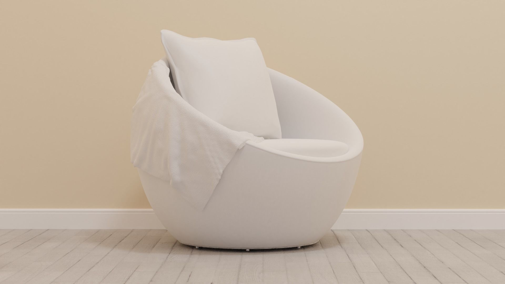 Wicker Chair 3D model_2