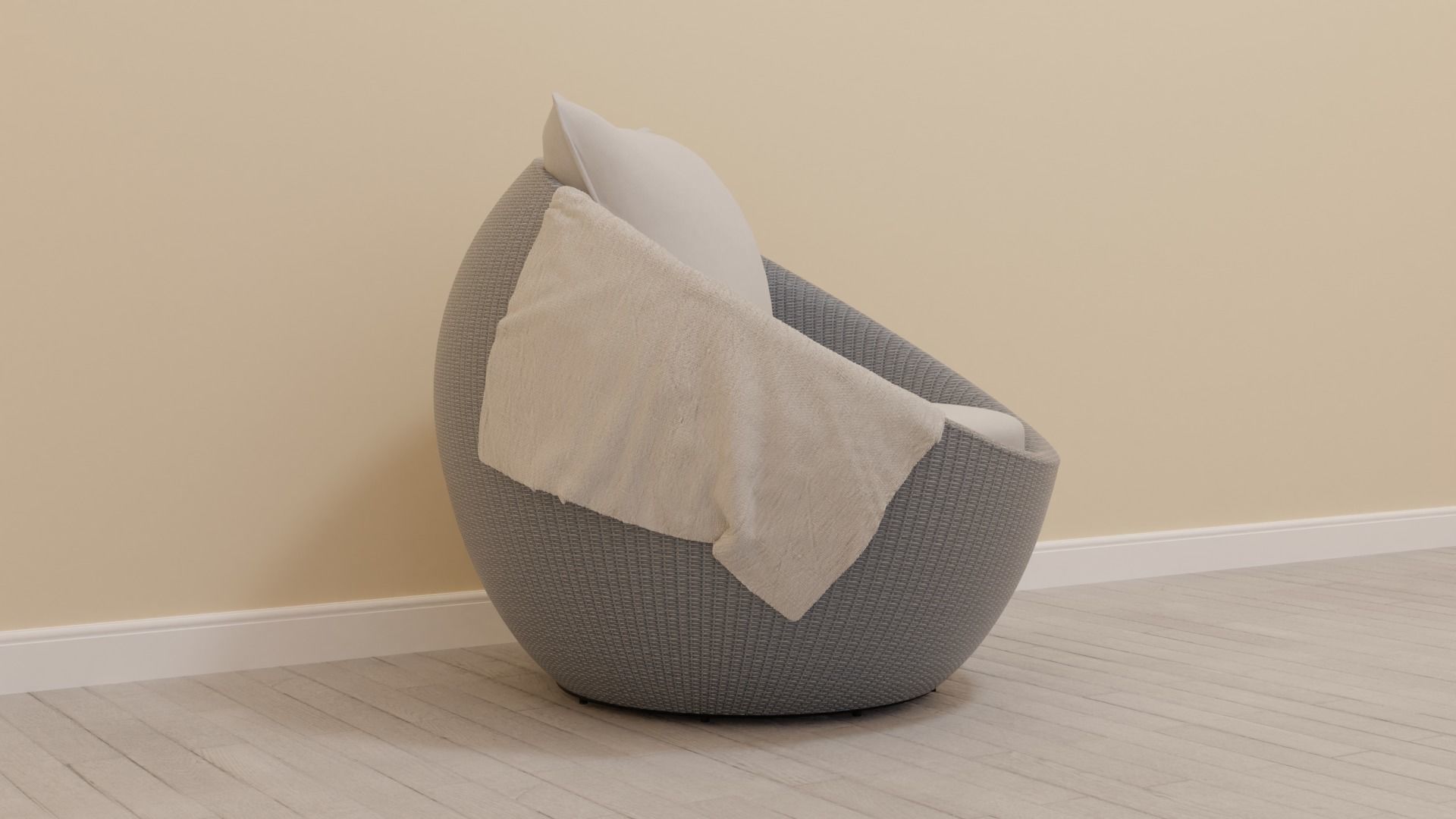 Wicker Chair 3D model_12