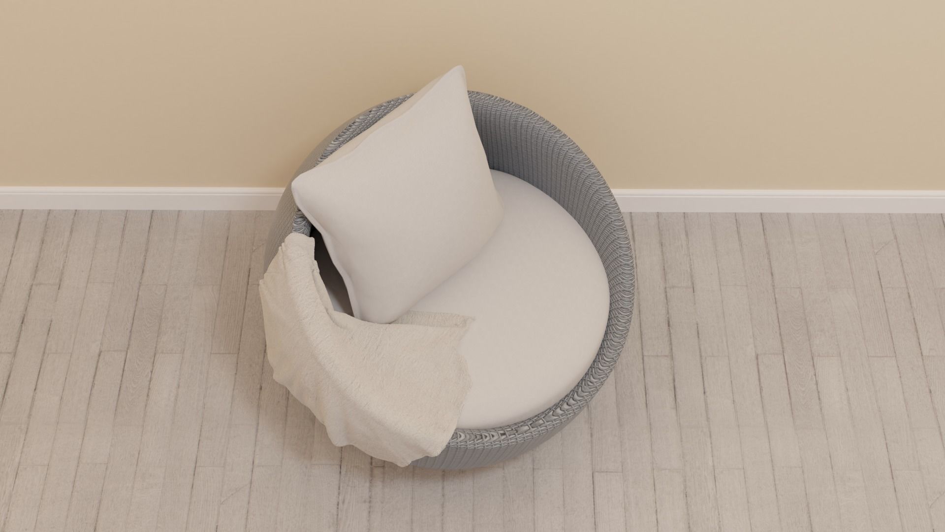 Wicker Chair 3D model_9