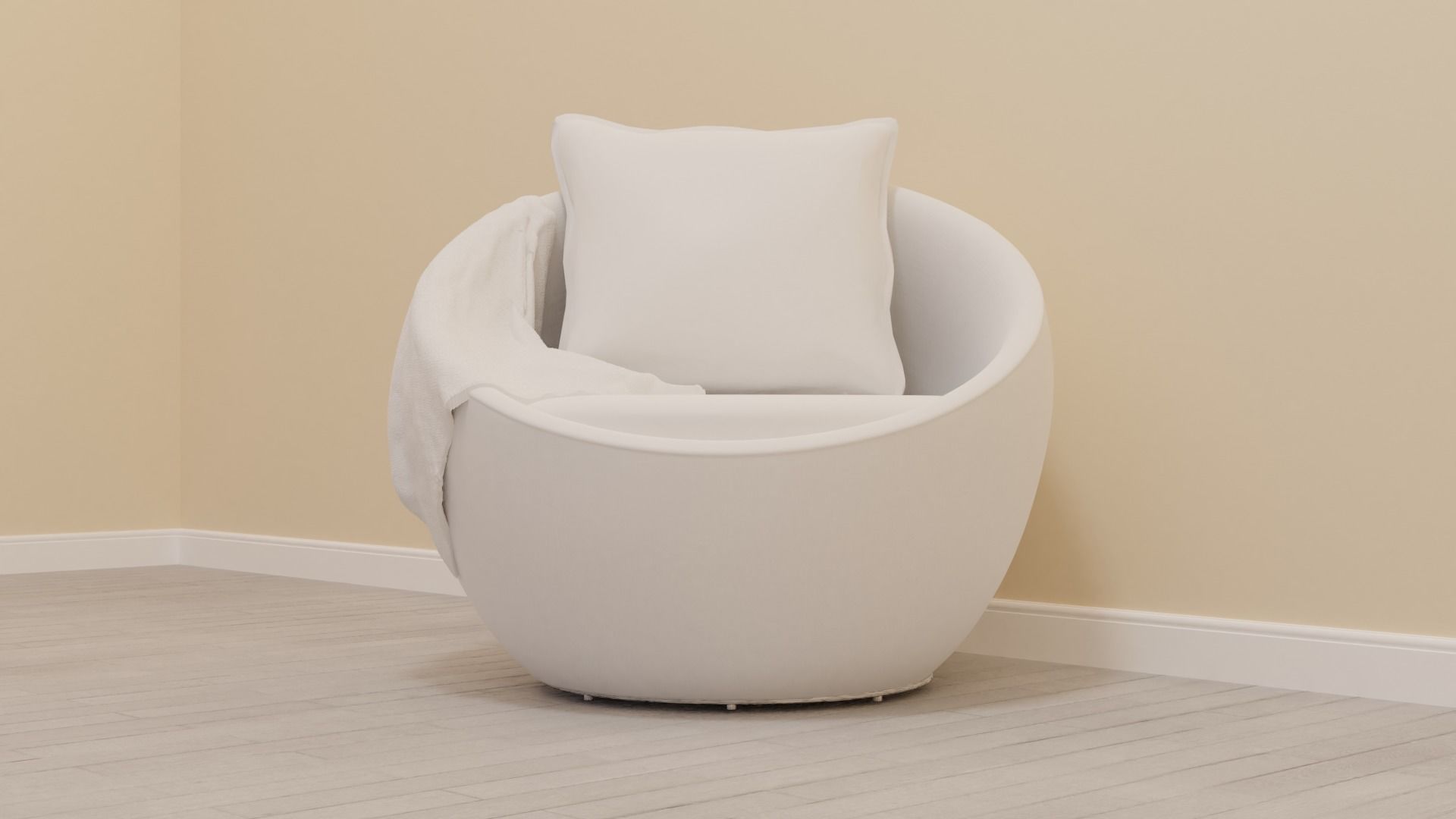 Wicker Chair 3D model_5