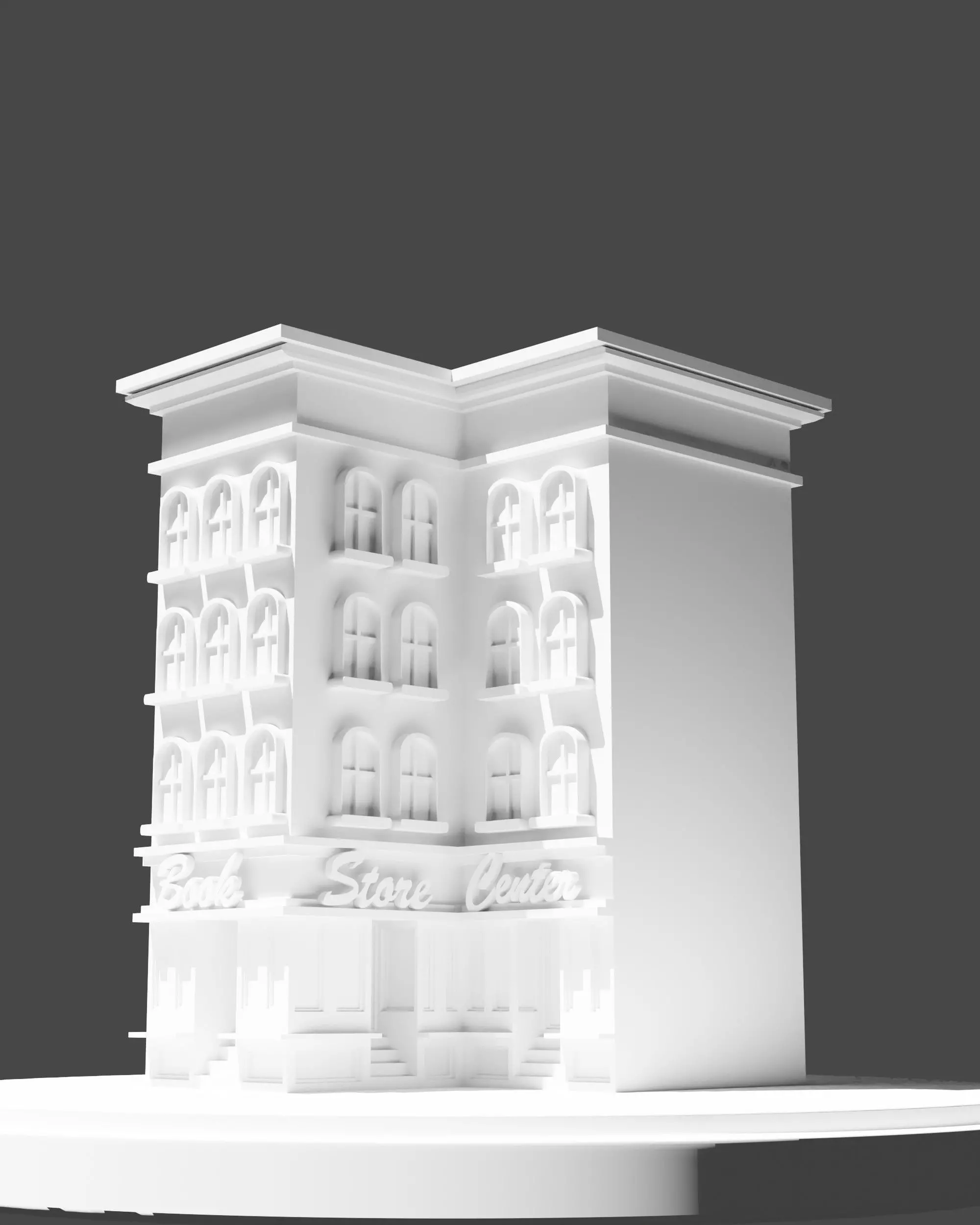Book store center Free 3D model