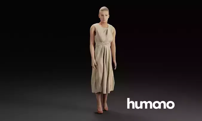 Humano Walking young woman 0911 3D model