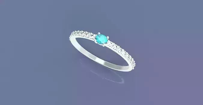 Oval Main stone Pave Ring