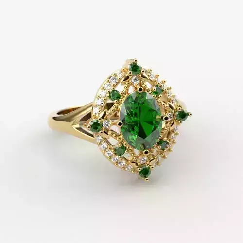 Women Ring  vintage 3dm stl