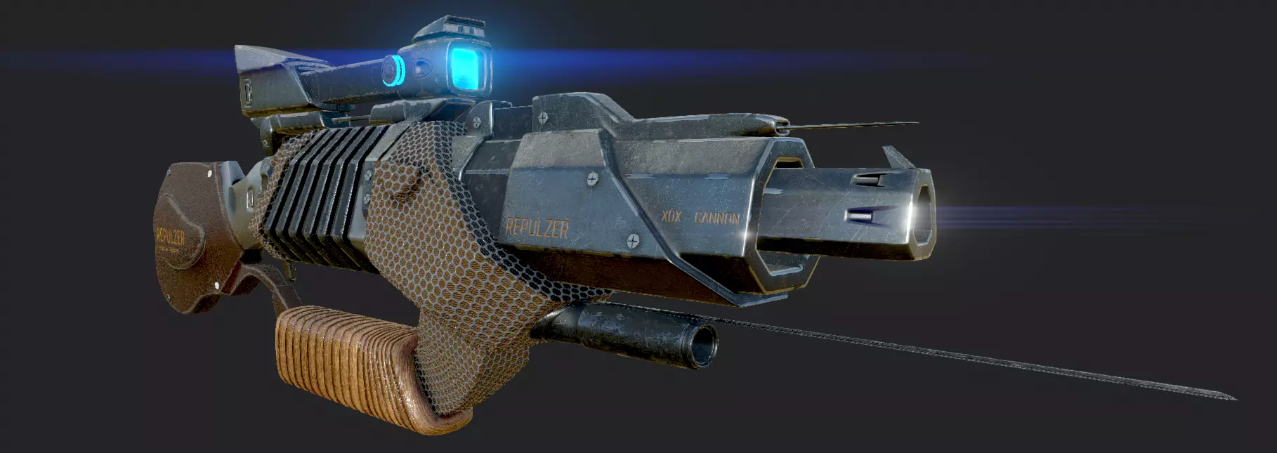 GUN SCI-Fi Military 3D model_0