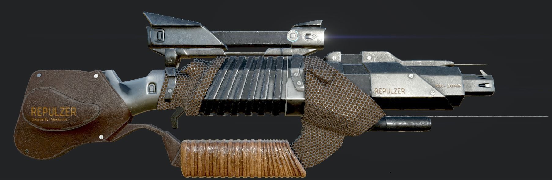 GUN SCI-Fi Military 3D model_2