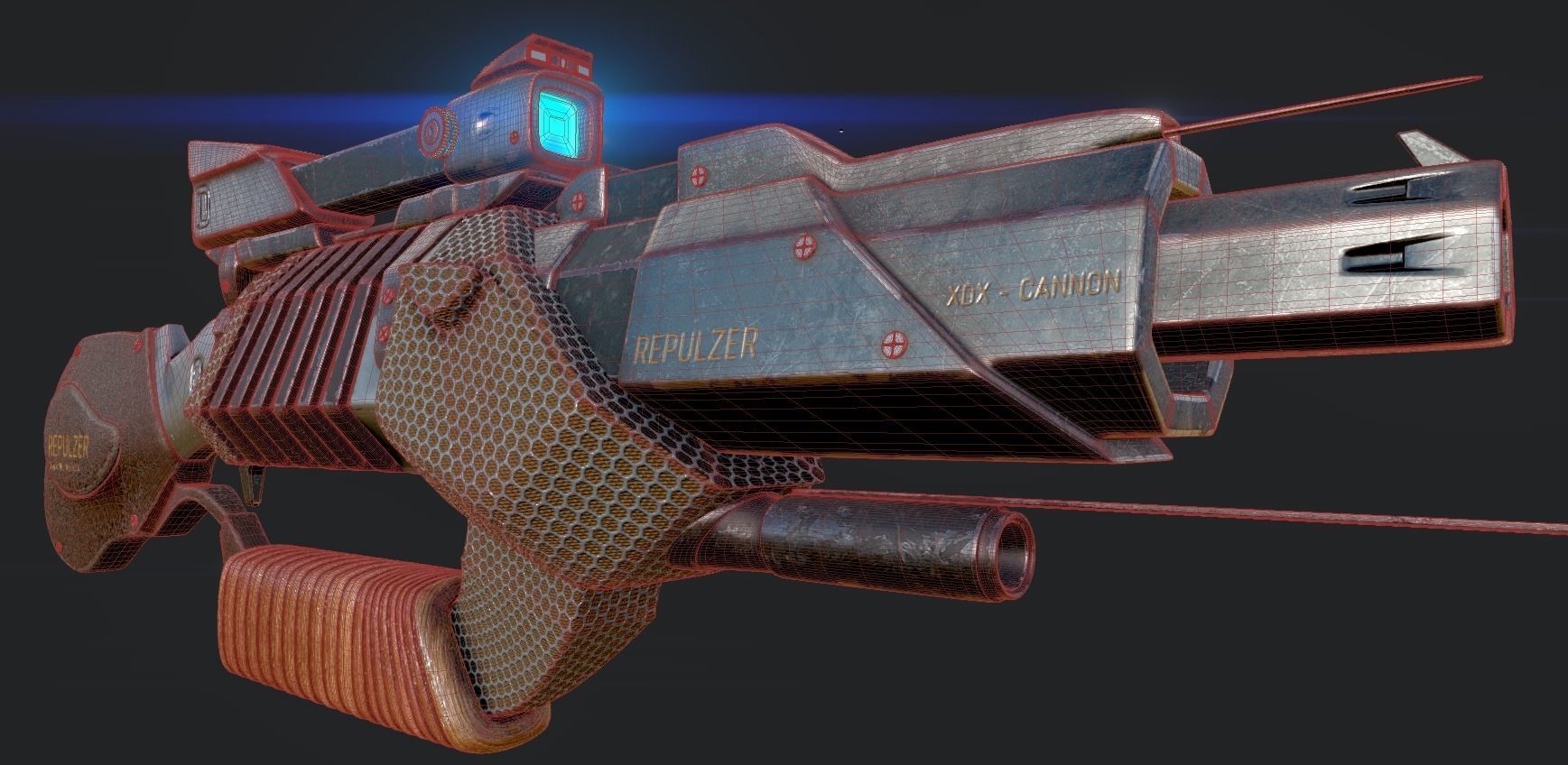 GUN SCI-Fi Military 3D model_5