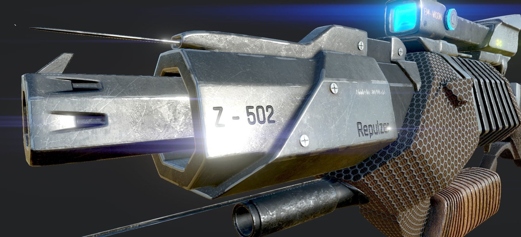 GUN SCI-Fi Military 3D model_3