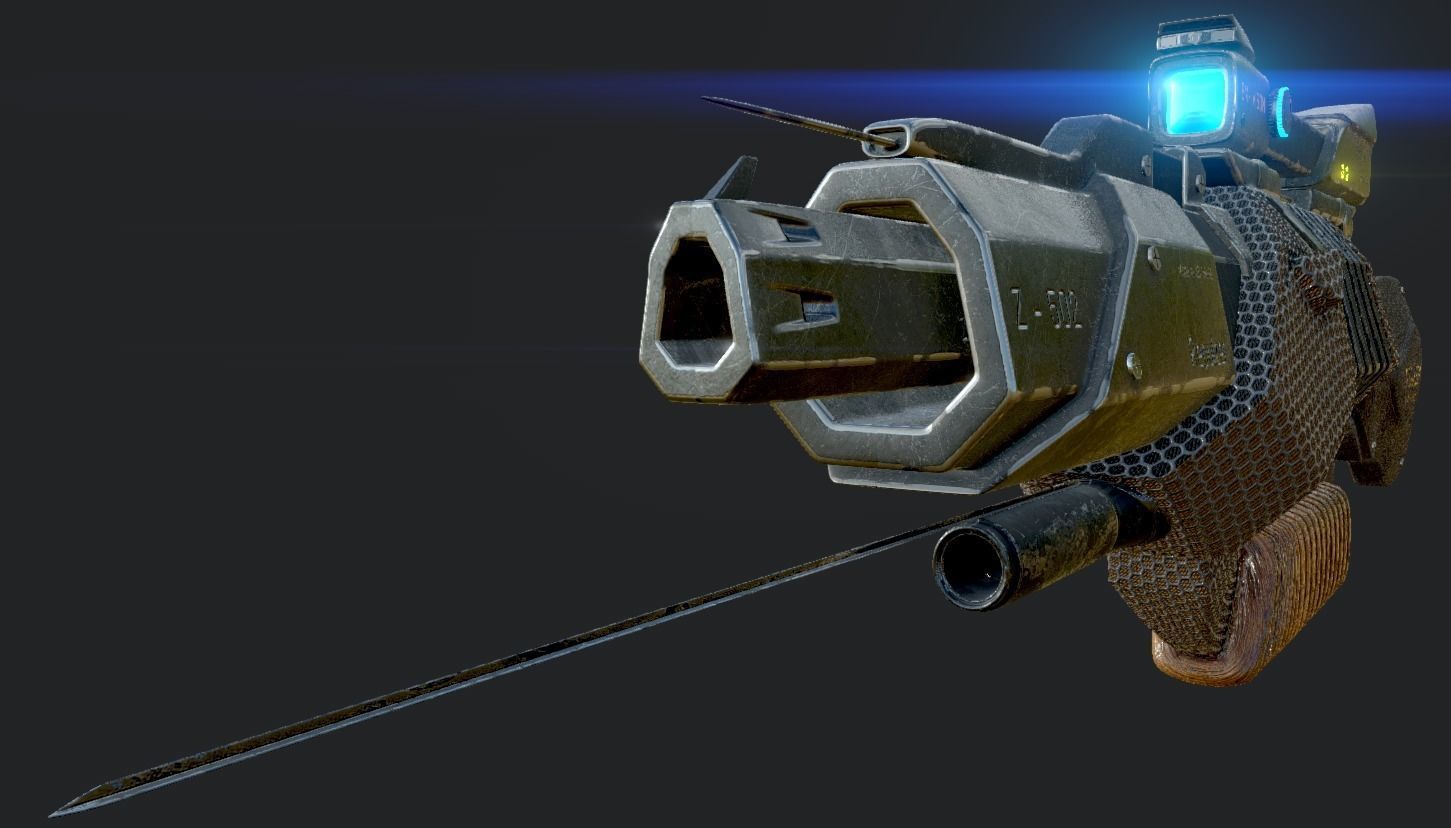 GUN SCI-Fi Military 3D model_9