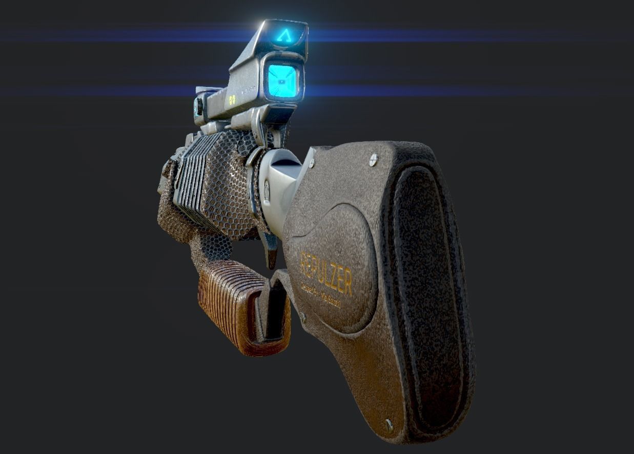 GUN SCI-Fi Military 3D model_11