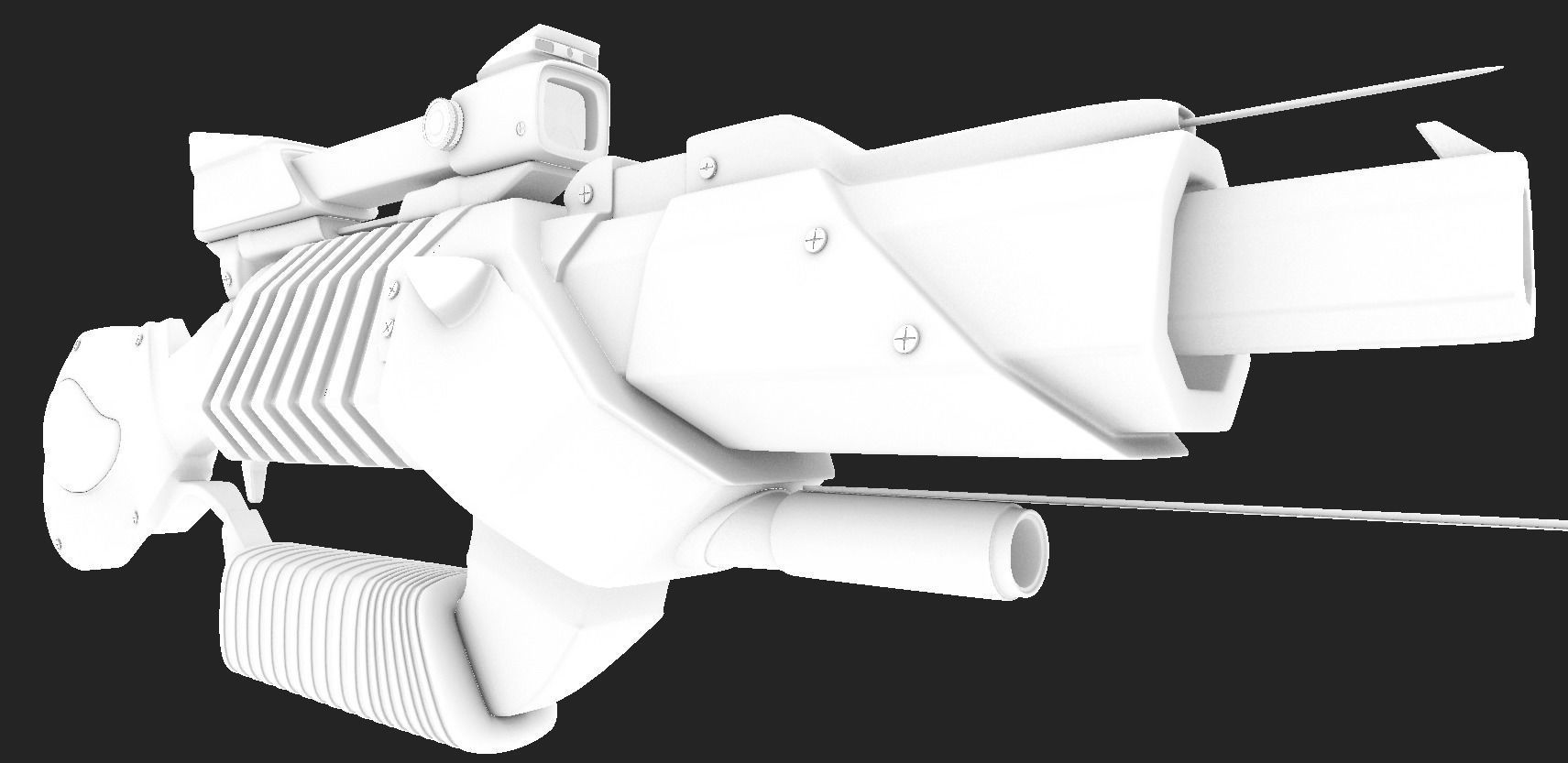 GUN SCI-Fi Military 3D model_7