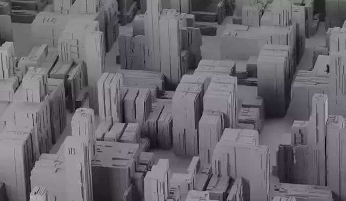 PACK OF Buildings Low-poly 3D model
