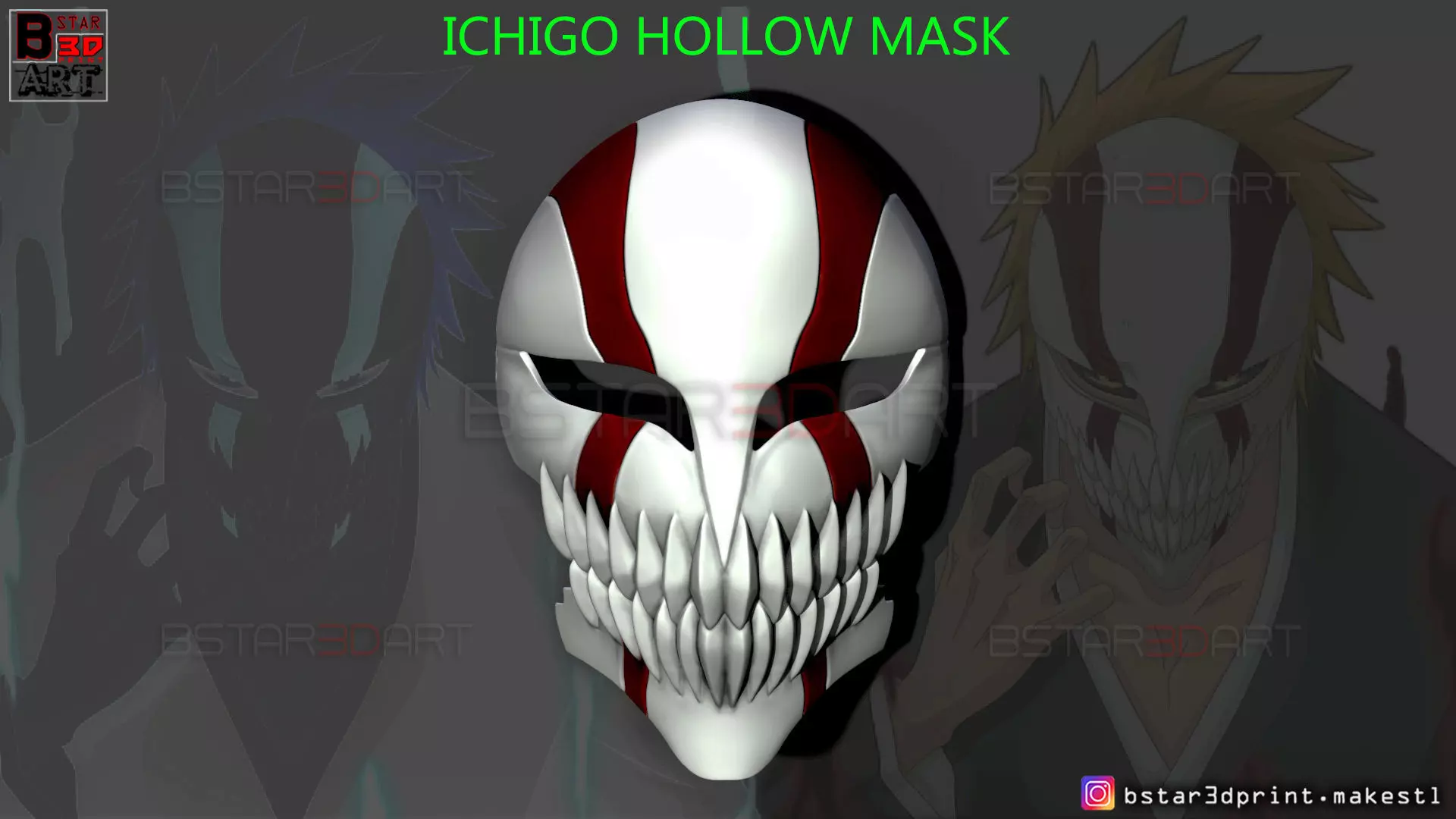 Hollow Mask - Kurosaki Ichigo - Bleach 3D print model