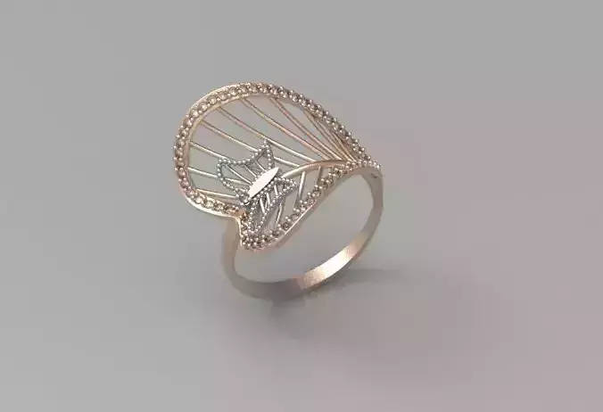 goldd rose gold ring with diamonds