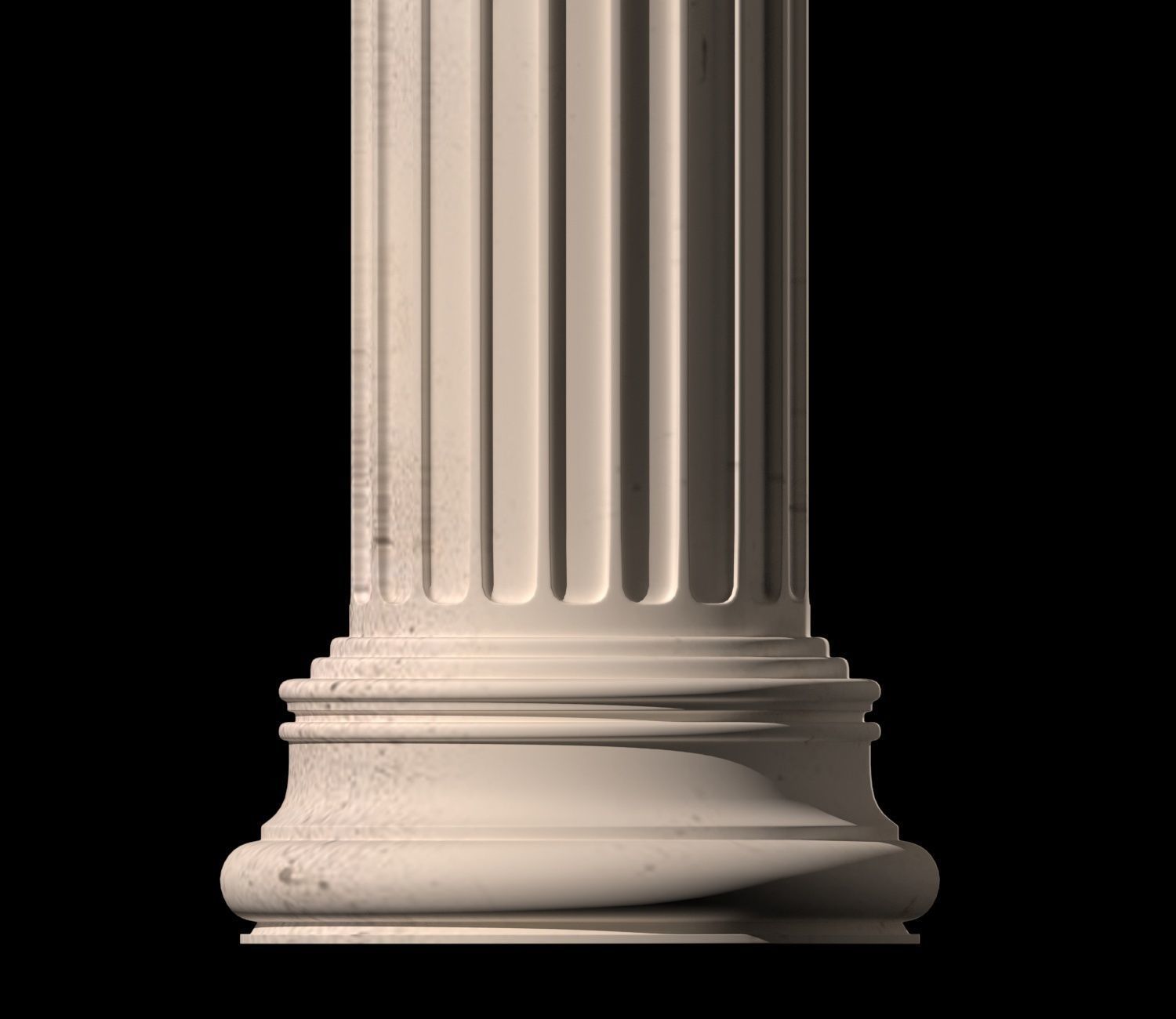 Greek Ionic column Low-poly 3D model_2
