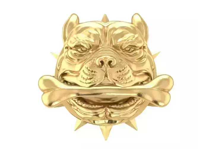 Pitbull Dog Head Pendant Jewelry Model 1544 3D print model