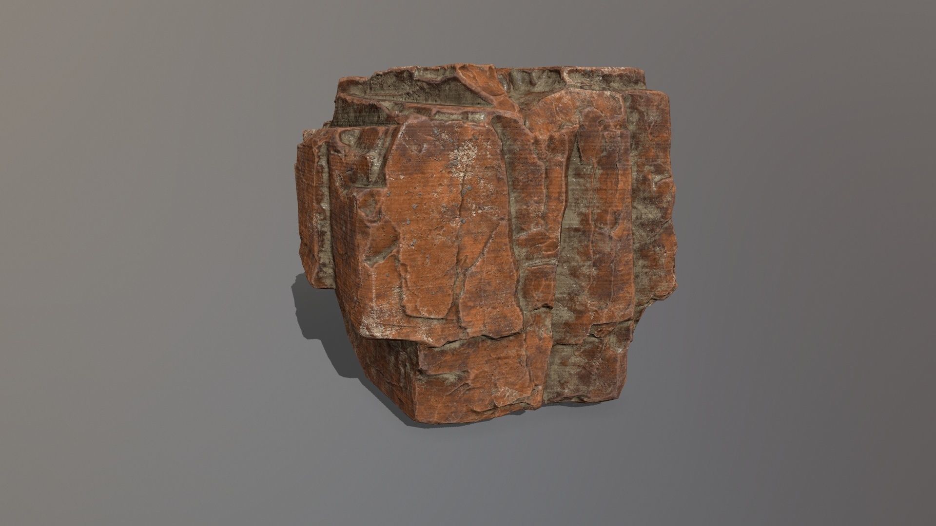 Rock Set Low-poly 3D model_8