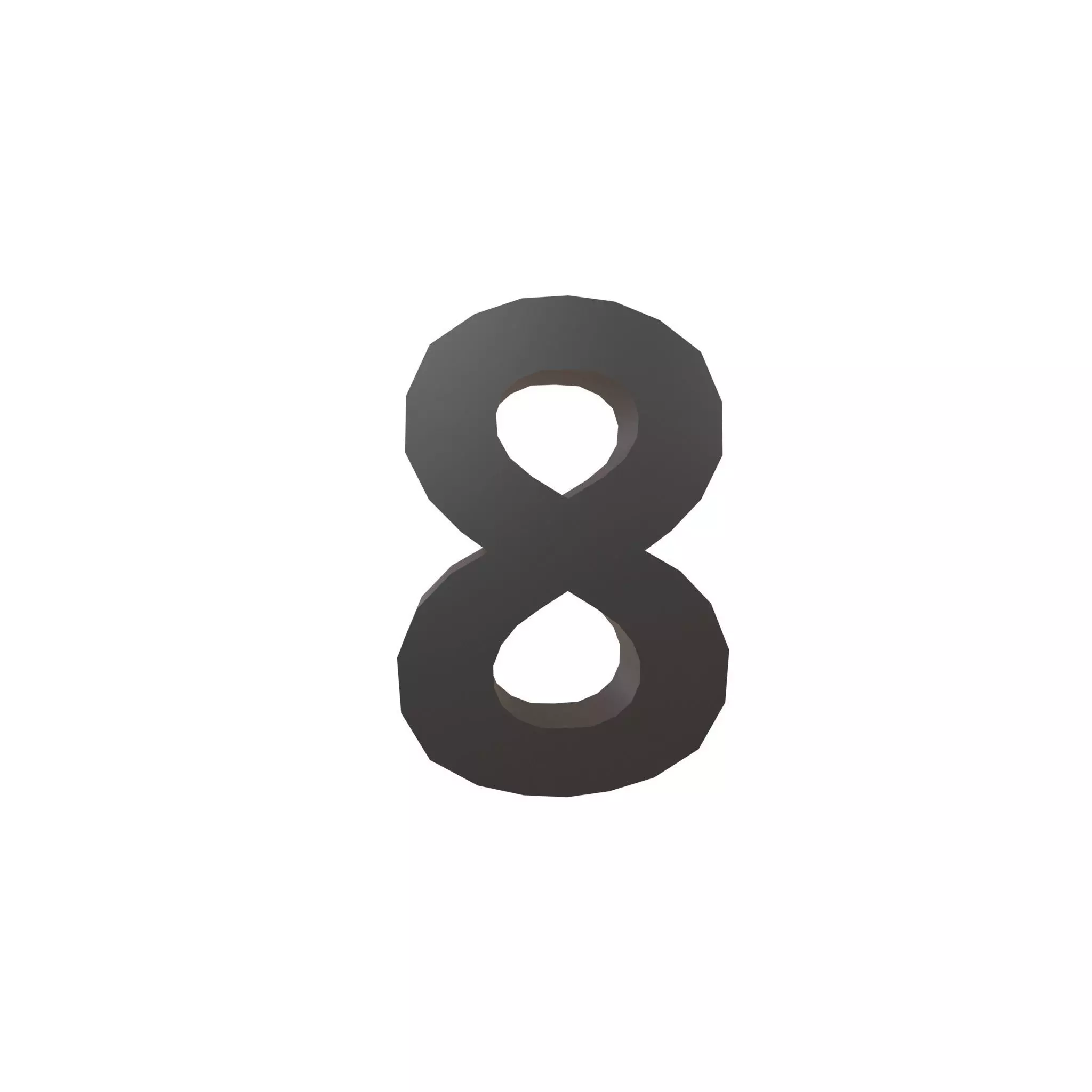 Date Number 8 v1 001 Low-poly 3D model_0