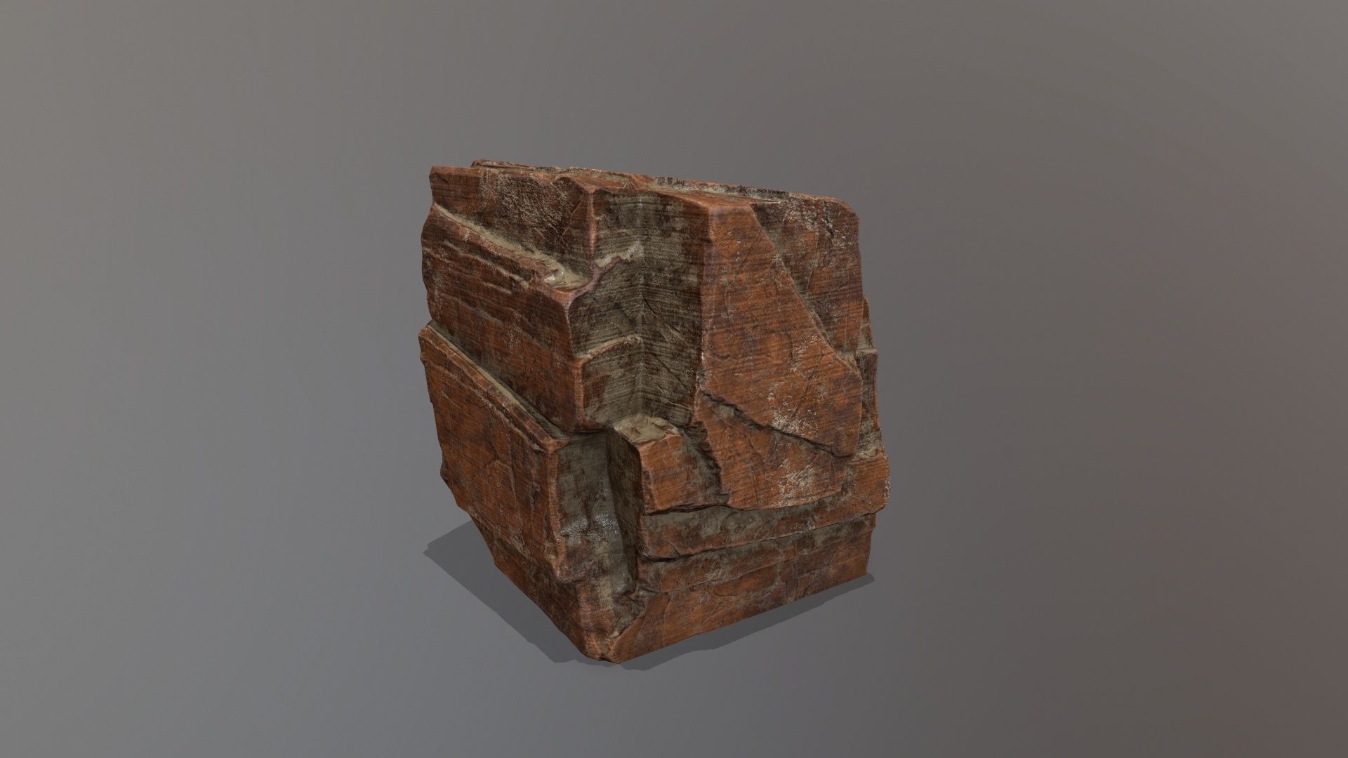 Rock Set Low-poly 3D model_10