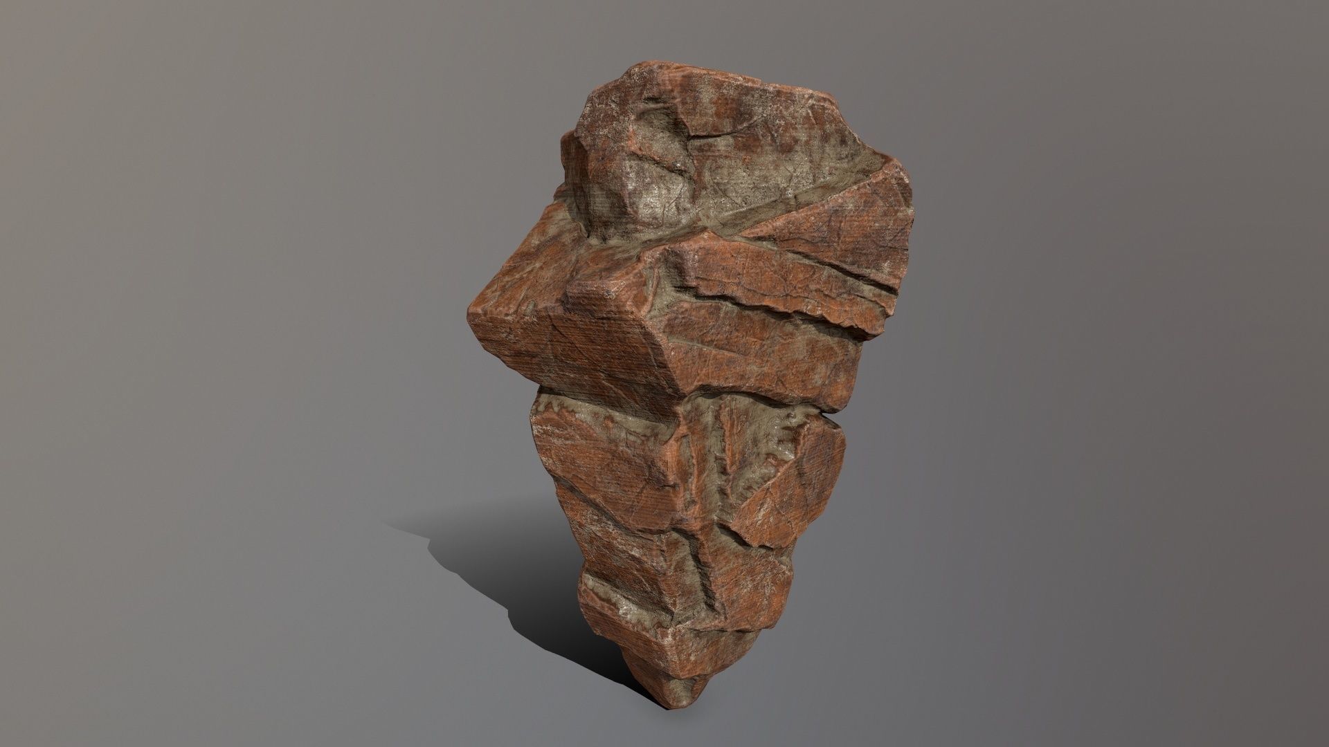 Rock Set Low-poly 3D model_2