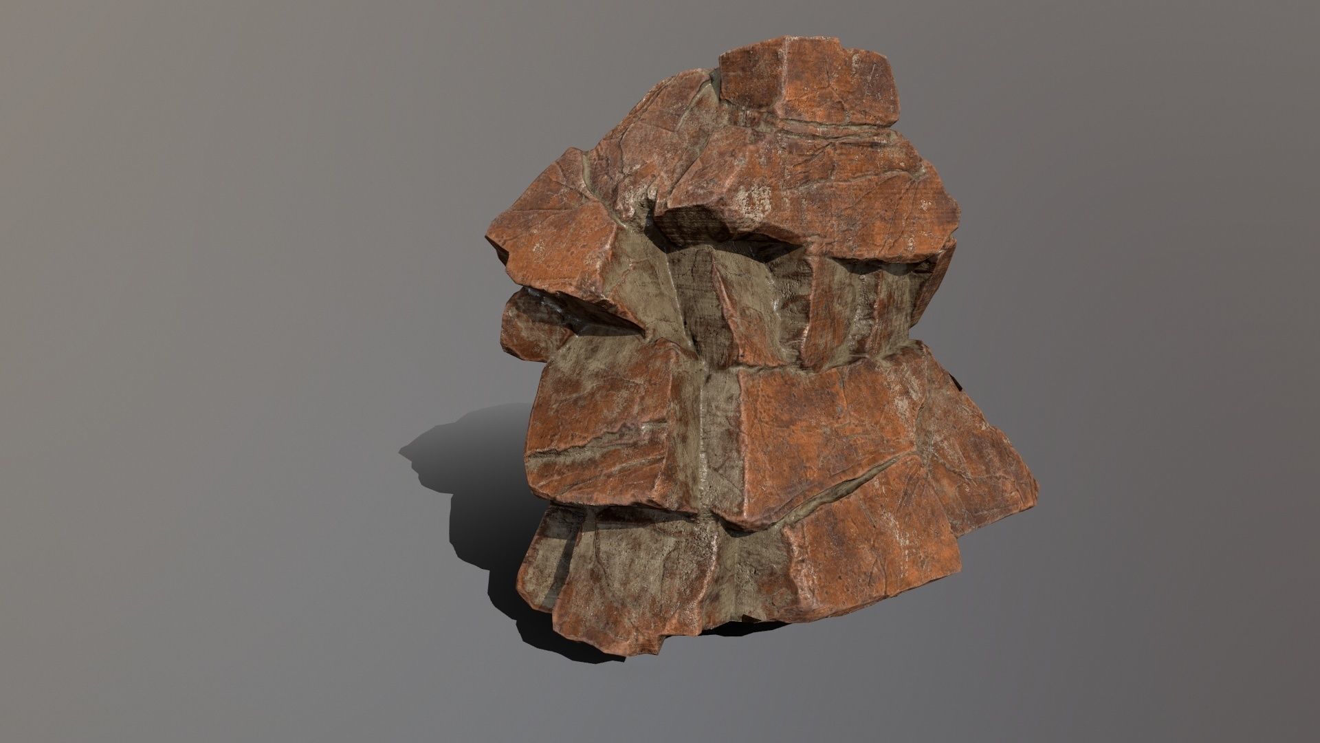 Rock Set Low-poly 3D model_9