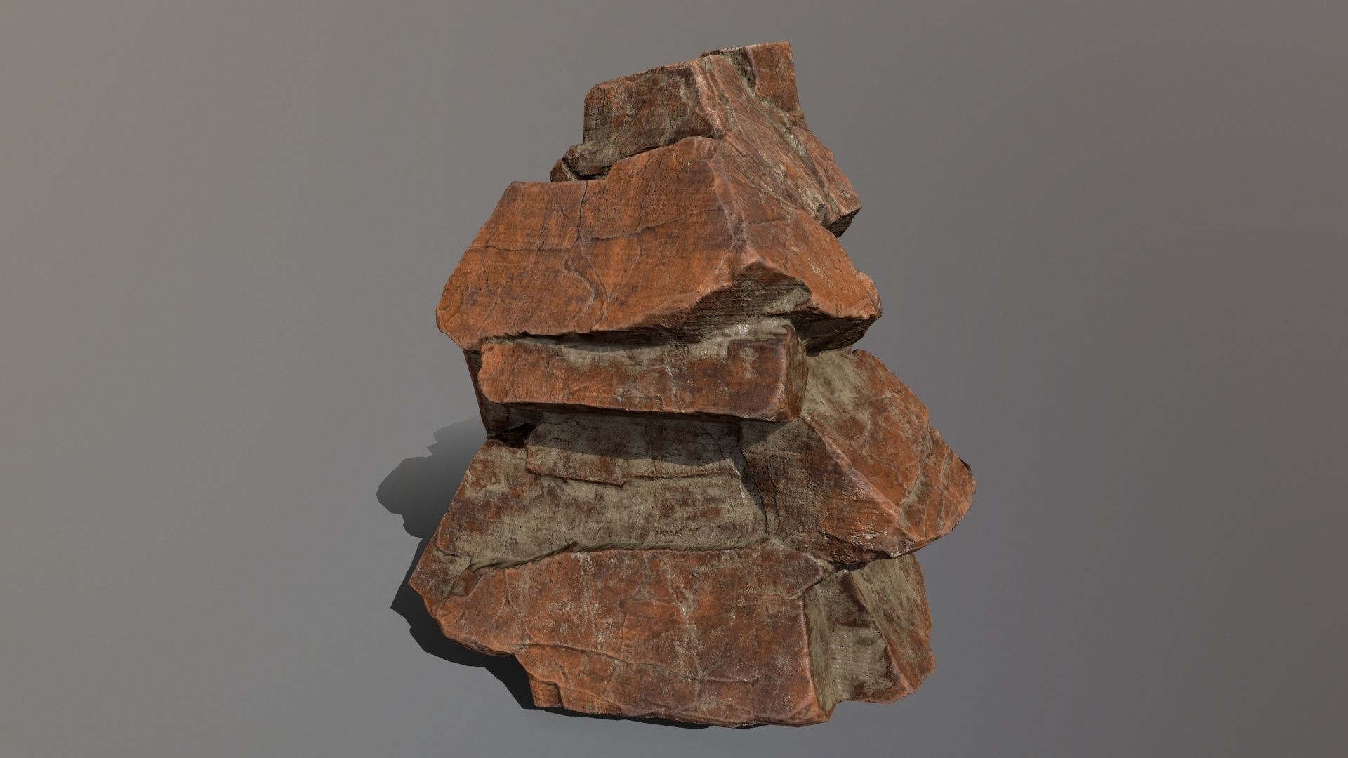 Rock Set Low-poly 3D model_5