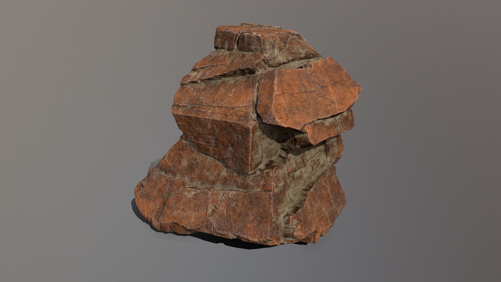 Rock Set Low-poly 3D model_6