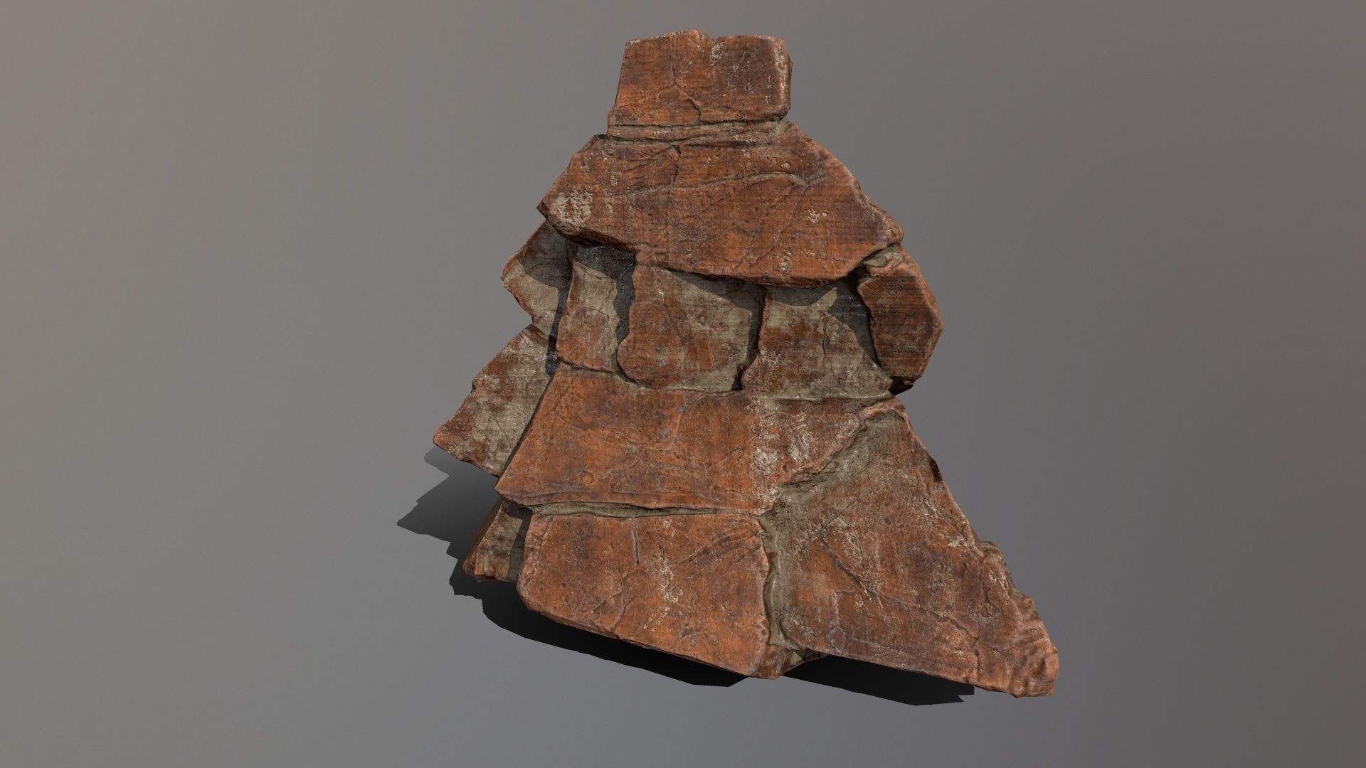 Rock Set Low-poly 3D model_8