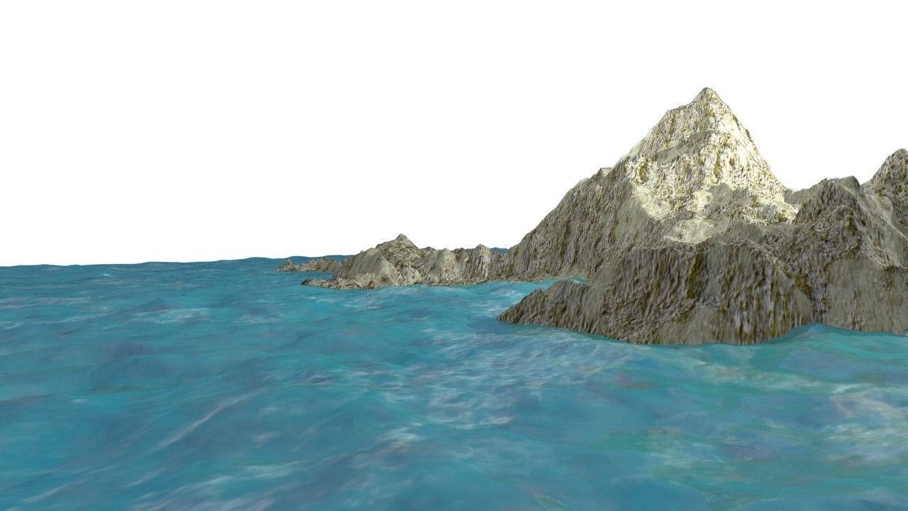 NMA Island Rock 001 Erode Preset 02 Low-poly 3D model_5