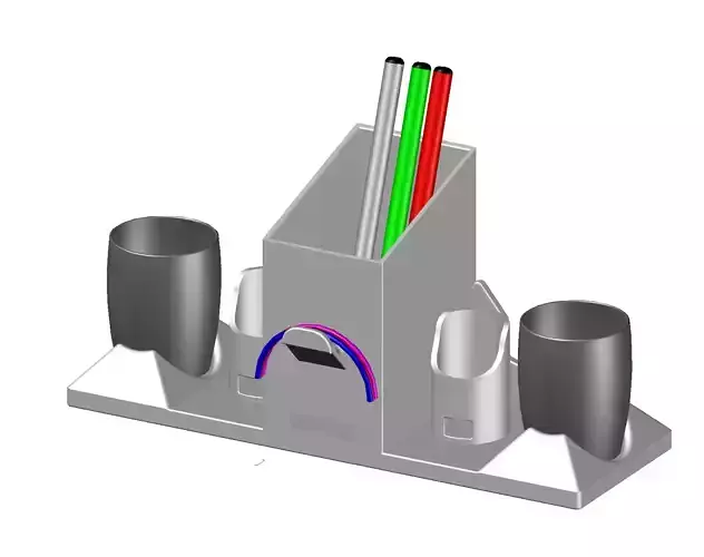 Office Desk Organizer 3D model