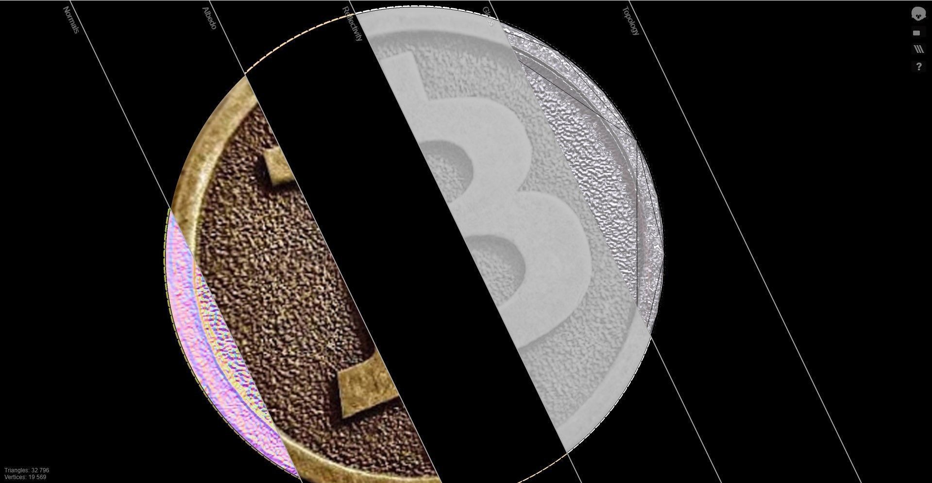 Bitcoin cryptocurrency 3D model_15