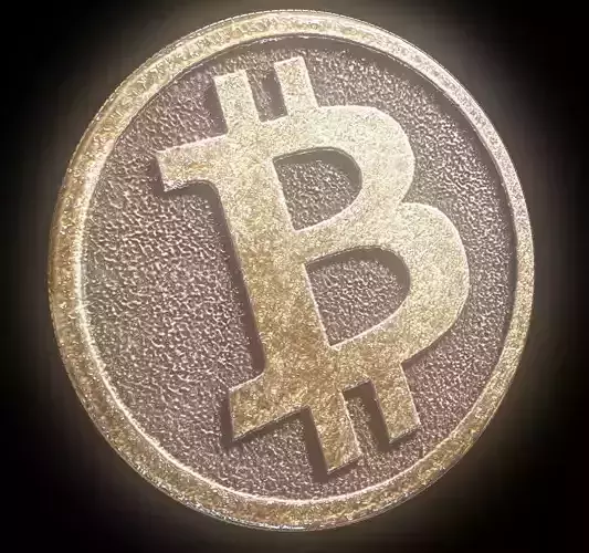 Bitcoin cryptocurrency 3D model
