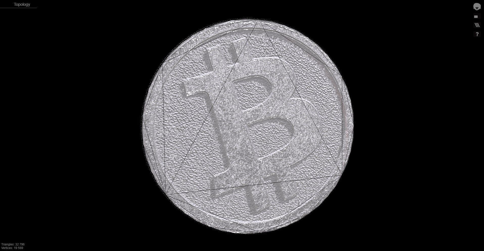 Bitcoin cryptocurrency 3D model_14