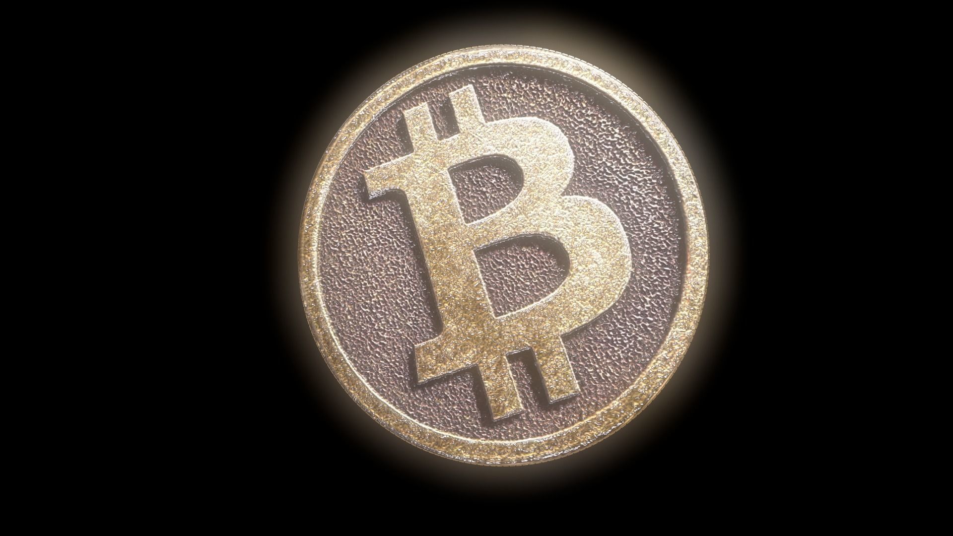 Bitcoin cryptocurrency 3D model_2