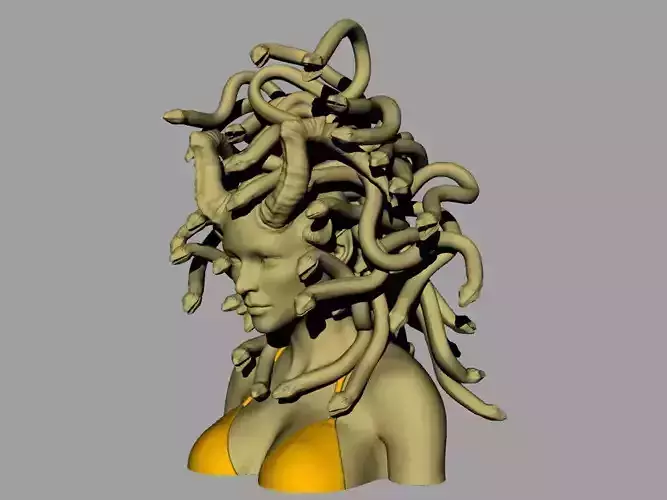 Medusa woman with dreadlocks