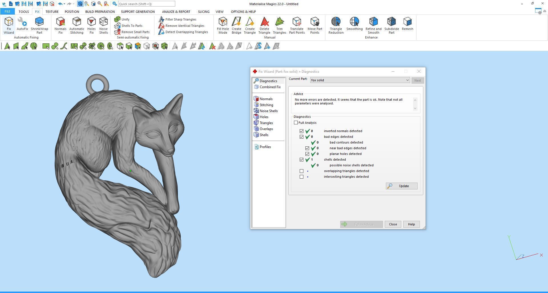 Fox pendant Silver Gold Print 3D print model_8