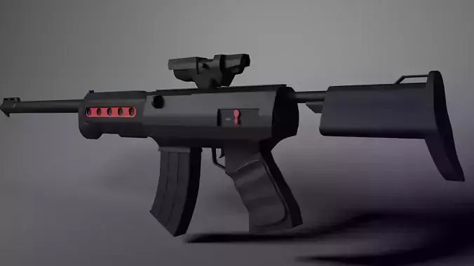 New weapon for your games Low-poly 3D model