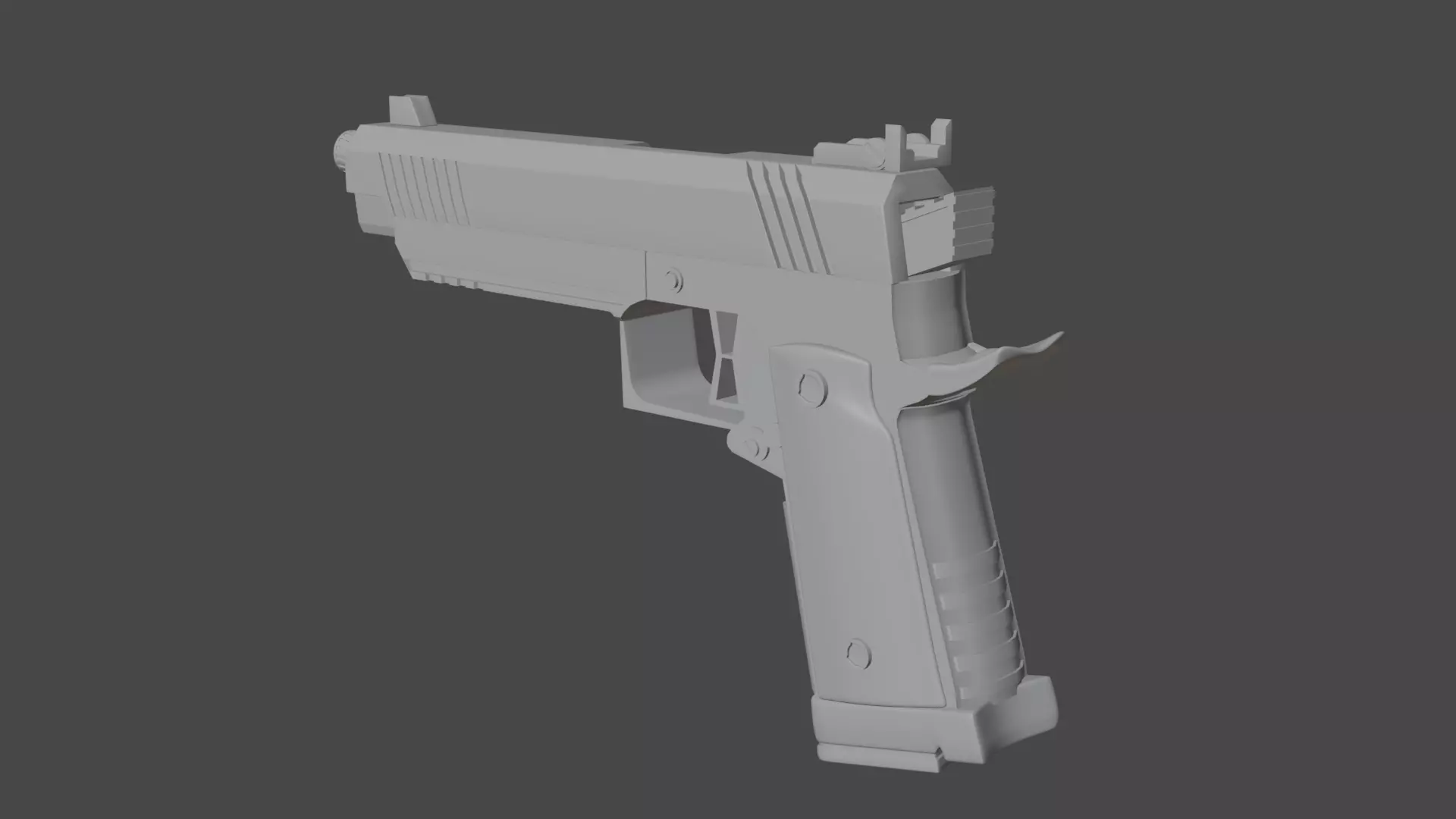 Colt weapon ready for game Free low-poly 3D model_0