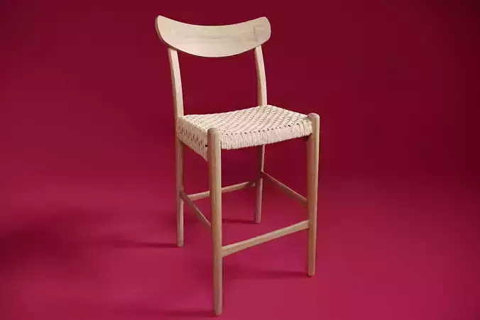 CH23 Ash Wood Barstool - Classic 1950s Design