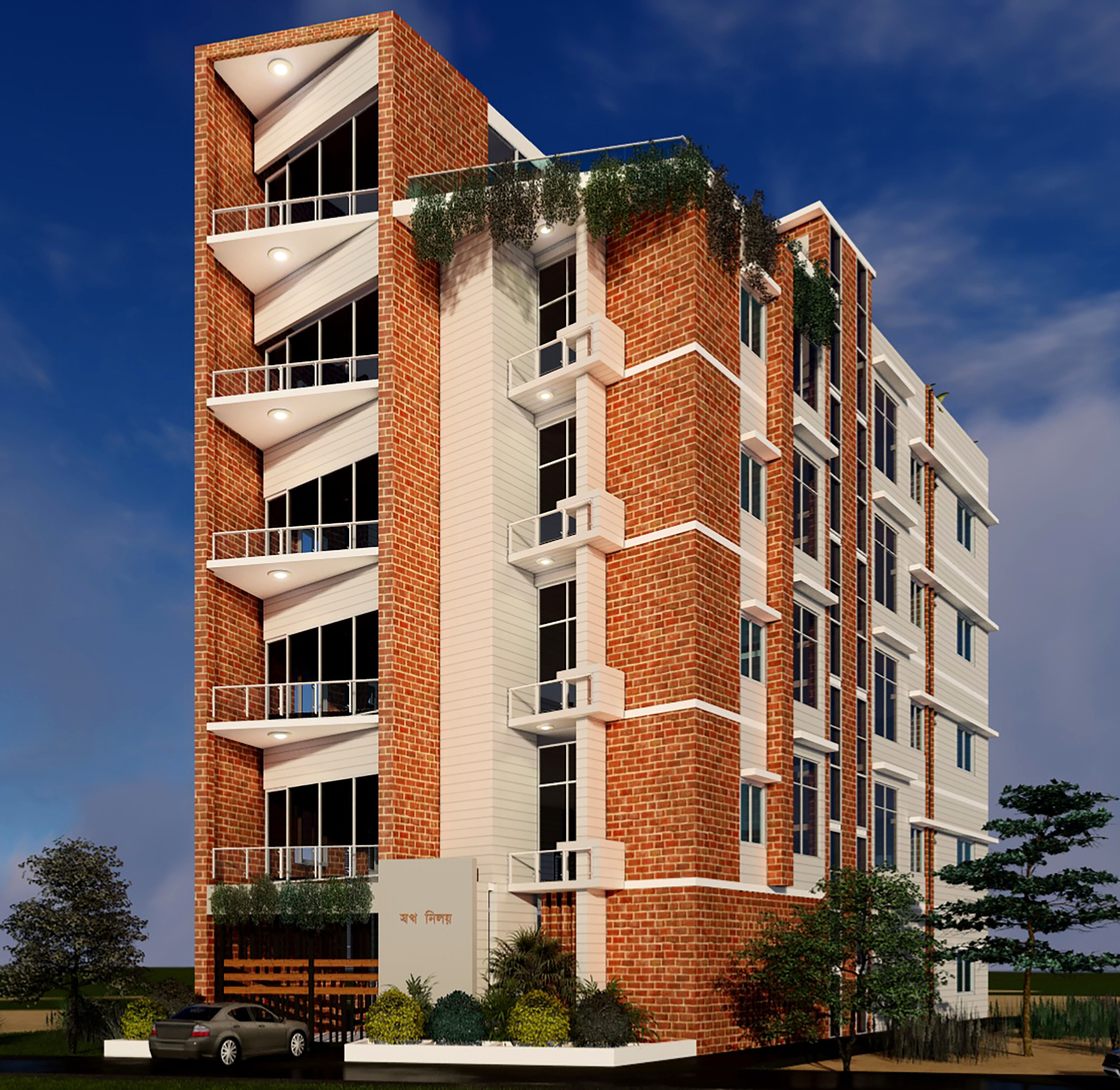 Apartment Building 3D model_5