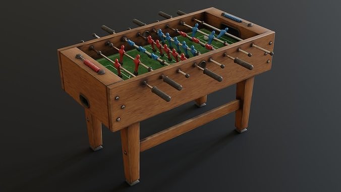 Foosball Table Low-poly 3D model