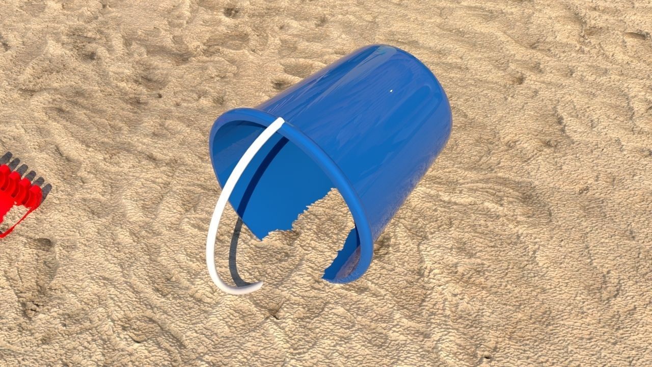 Beach toys sand Free low-poly 3D model_4