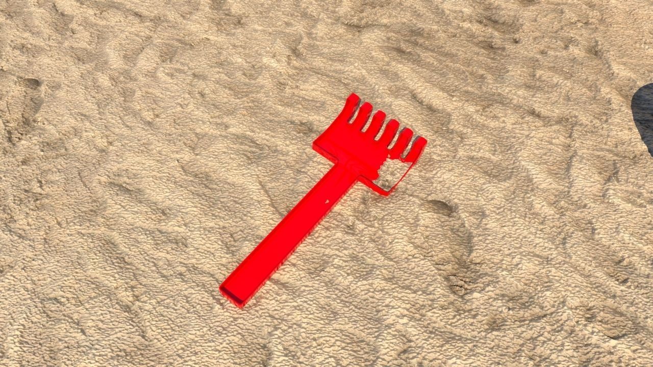 Beach toys sand Free low-poly 3D model_3