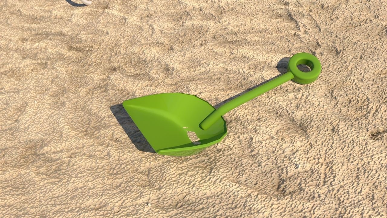 Beach toys sand Free low-poly 3D model_2
