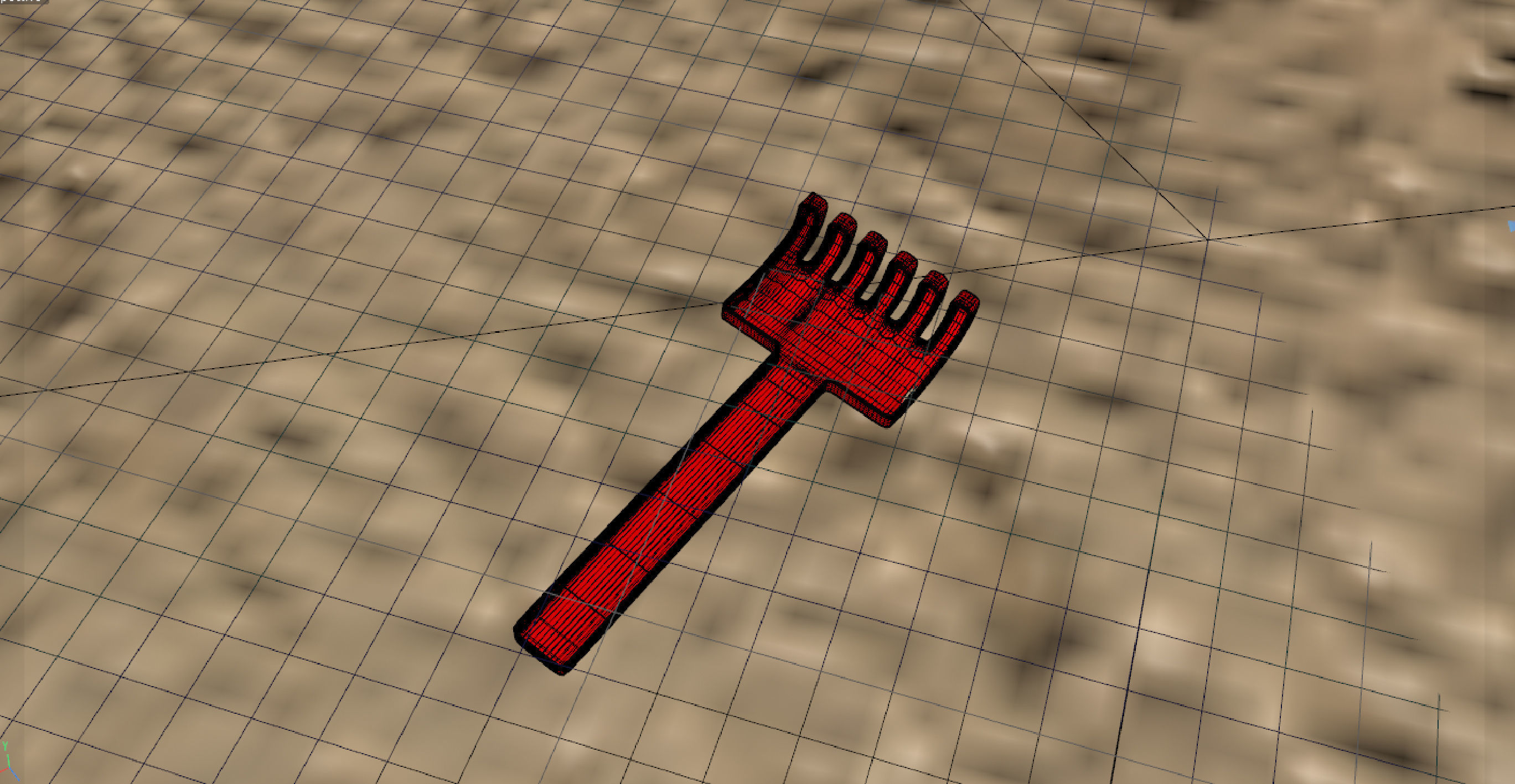 Beach toys sand Free low-poly 3D model_7