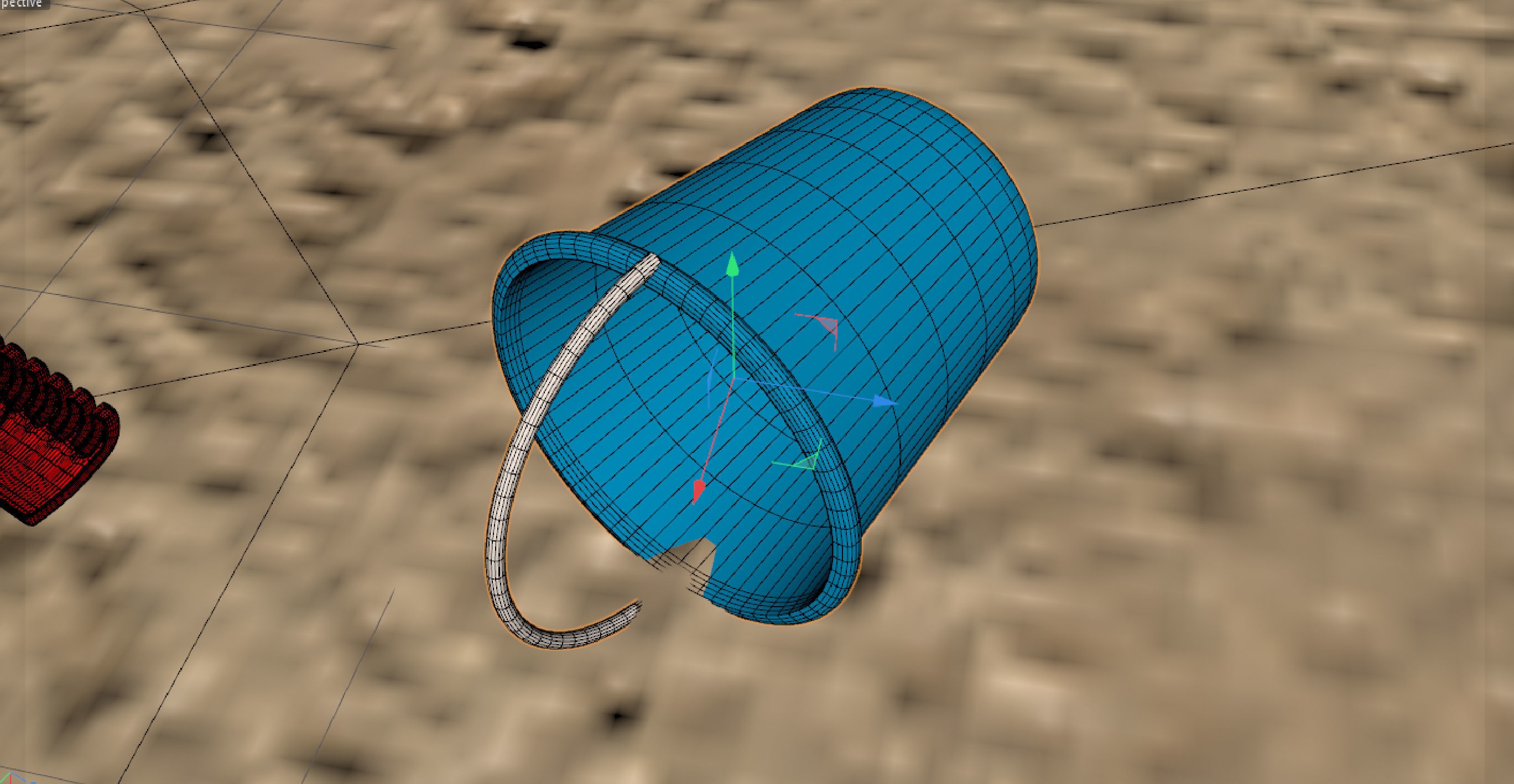 Beach toys sand Free low-poly 3D model_5