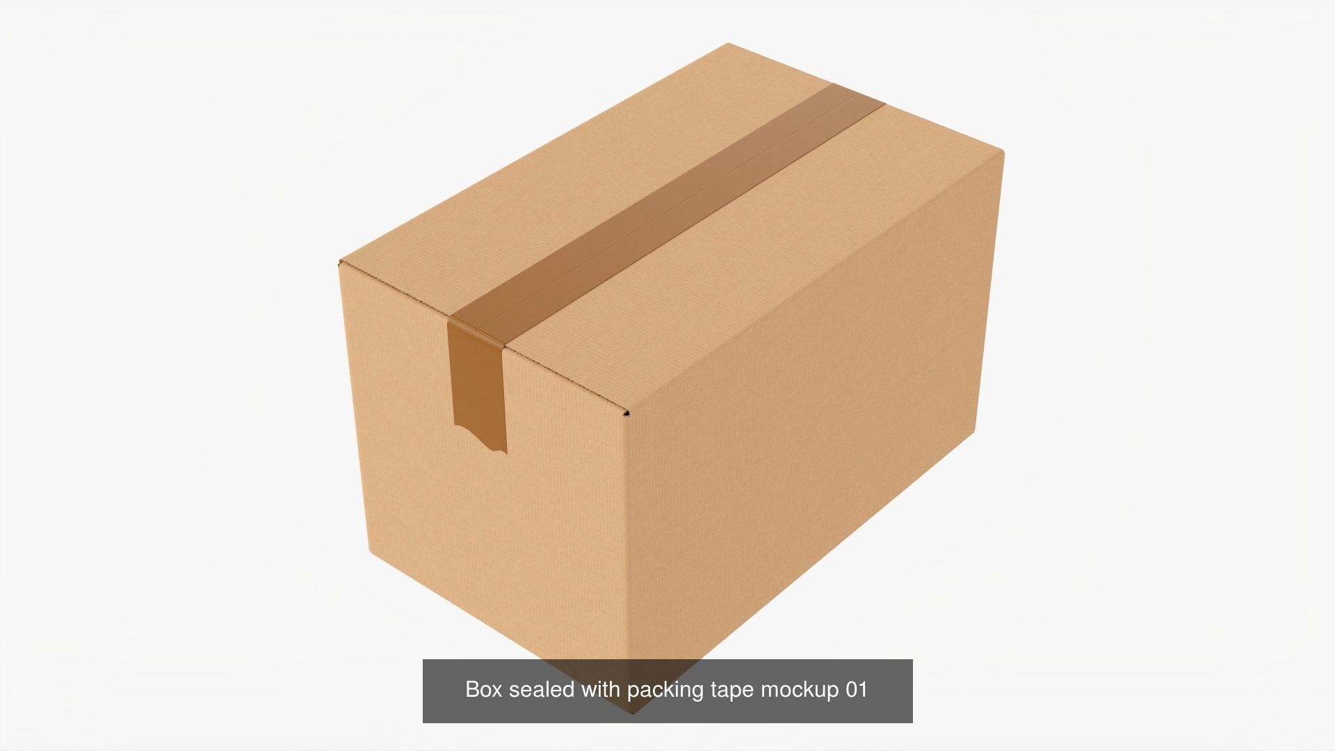 Box sealed with packing tape mockup 3D Model Collection_1