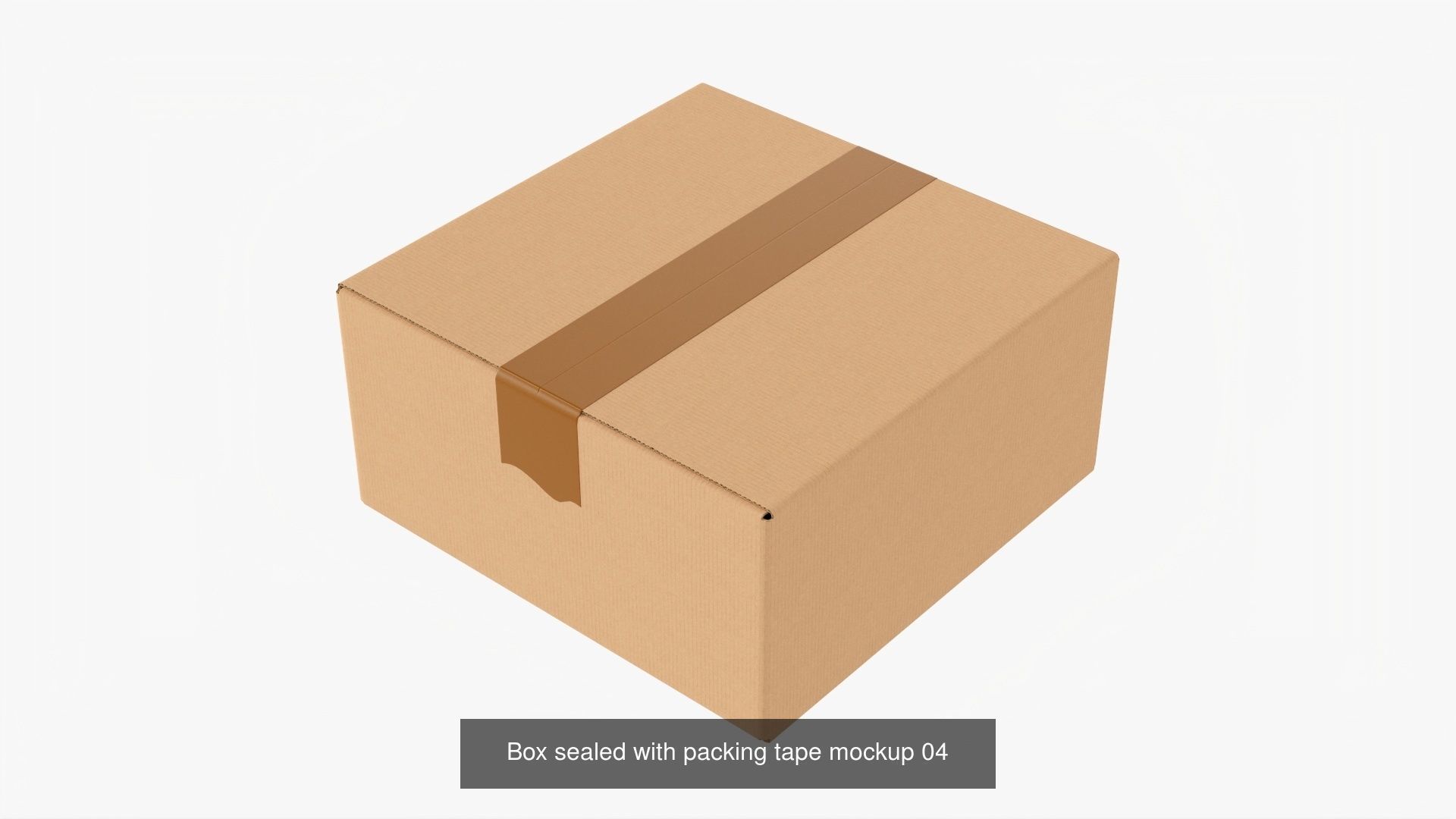 Box sealed with packing tape mockup 3D Model Collection_4